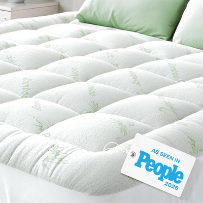 Ultra Soft Full Size Mattress Topper - Rayon Derived from Bamboo Pillow Top Matt