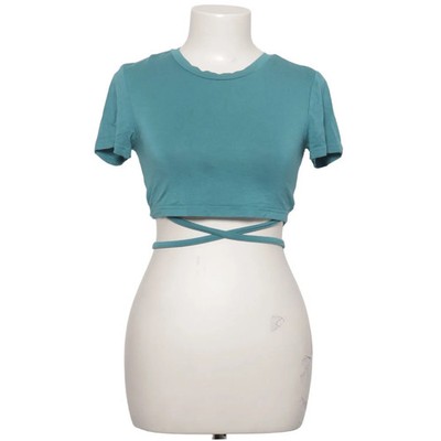 ONLY, T-shirt, Größe: S, Onllola S/S String Top Jr8, Blau, Elasthan/Viskose #ceF