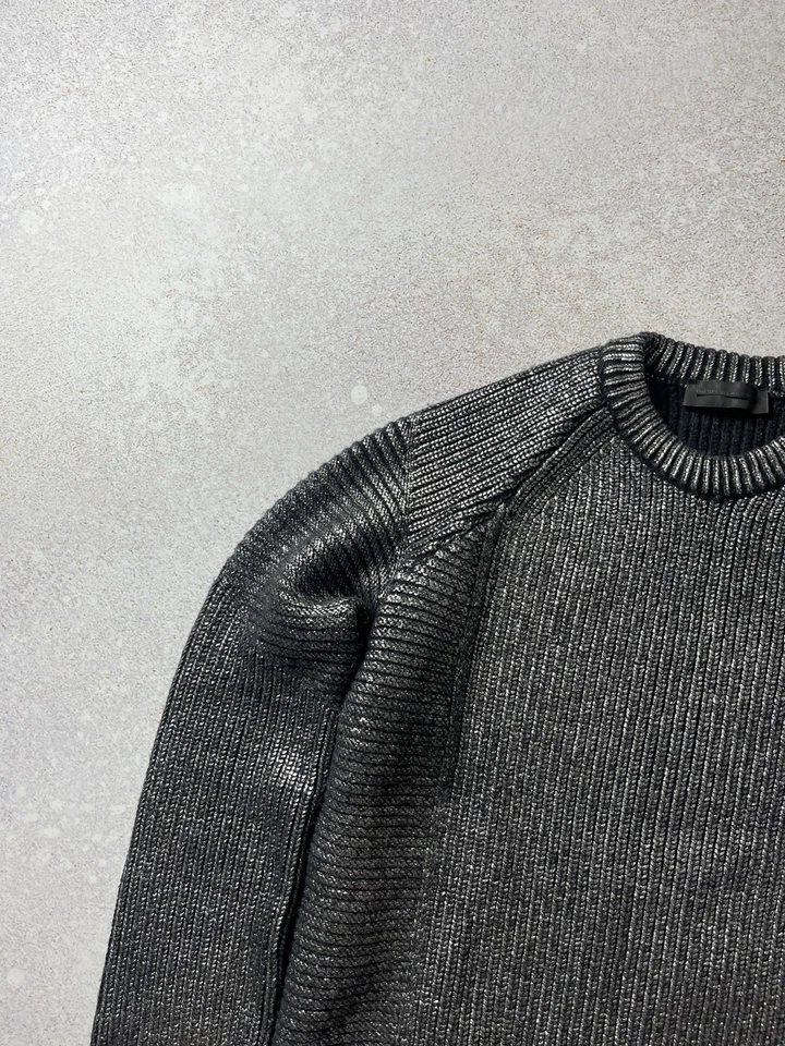 Jersey Diesel Negro Dorado Cuello Redondo Talla XS Negro Brillo Look Foto 3 de 4