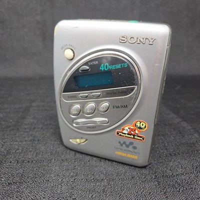 Sony Walkman WM-FX244 MEGA BASS Cassette Tape Player & Digital AM/FM Tested