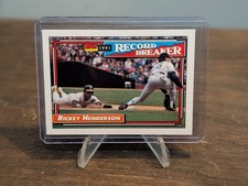1992 Topps - Record Breaker Rickey Henderson #2 Year on Front 1991