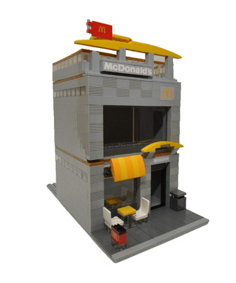 Fast Food Burger Restaurant Creator Modular City Custom Model Built with Bricks