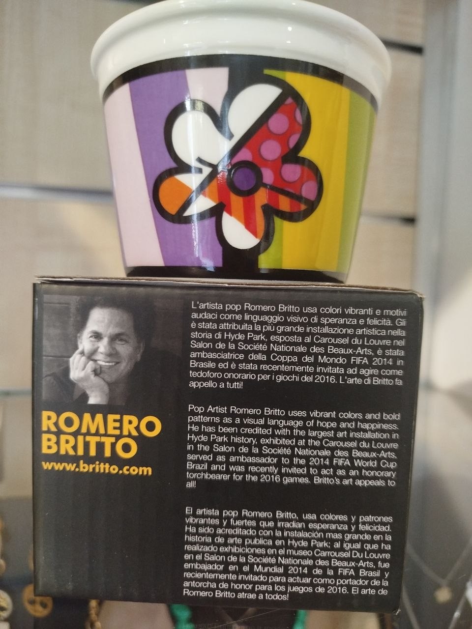 Britto Coppia Coppette Gelato Con Cucchiaino Porcellana 9 cm 250 ml idea regalo — foto 4