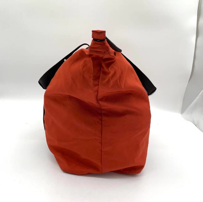 Bolso Coach Boston Nylon Cuero Naranja Logo Repujado Excelente Estado Foto 4 de 4