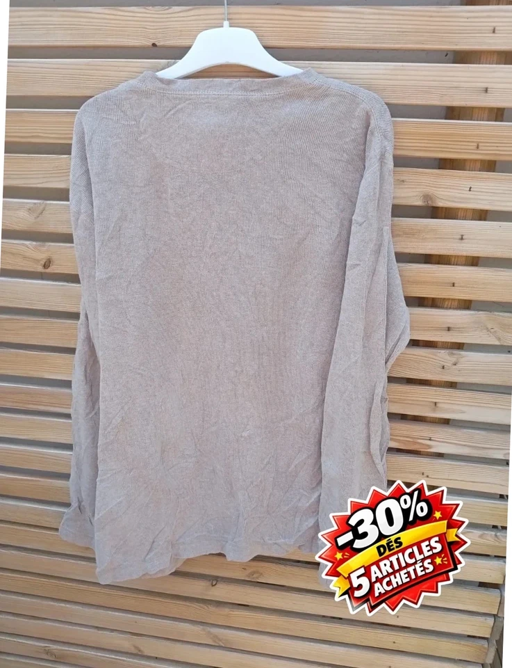 Pull Homme Banana Republic Crème – Taille M – 100 % Coton – Très Bon État - Photo 3/3