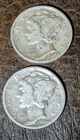 Mercury Dimes, Silver 10 cent Coins  Circulated.  priced at melt value qty of 60