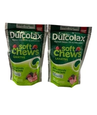 2-Pack Dulcolax Soft Chews Mixed Berry Flavor Bags Laxative 30ct Each 03/2027