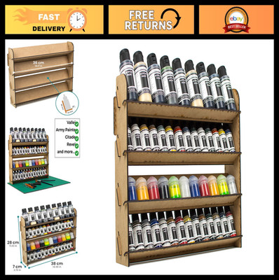 Model Paint Rack Organizer Stand for Citadel Vallejo Tamiya - Wall Storage for M