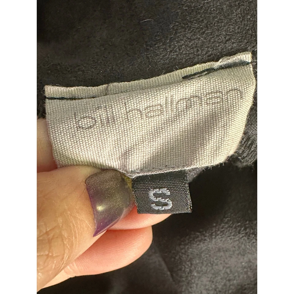 Bill Hallman Vestido Vaina Negro Manga Larga Capucha Cuello Talla Pequeña Foto 3 de 4