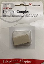 8 Wire In-Line Coupler Connects Two Modular Line Cord RadioShack 279-444 New