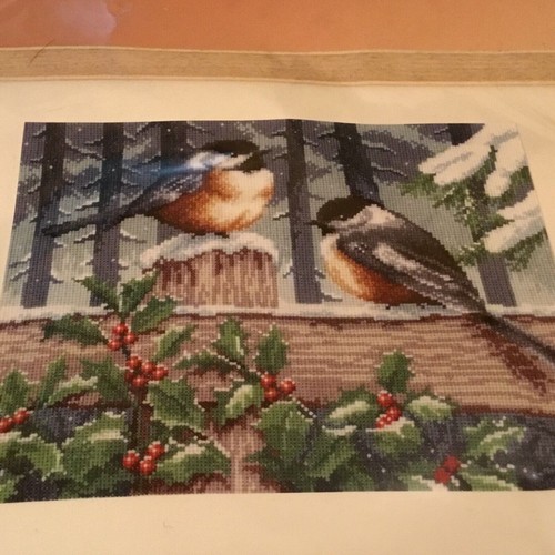VERVACO “BIRDS IN WINTER” COUNTED CROSS STITCH 11.6” X 9.2” VERY CUTE! - Picture 2 of 10