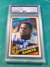 1984 TOPPS #303 NEW ORLEANS SAINTS RICKEY JACKSON RC HOF Auto PSA Authenticated