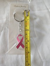 Breast Cancer Awareness Pink Ribbon Keychain