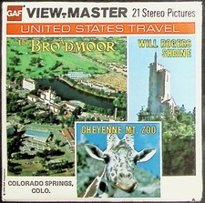 Broadmoor Will Rogers Cheyenne Zoo Colorado 3d View-Master 3 Reel Packet - Color