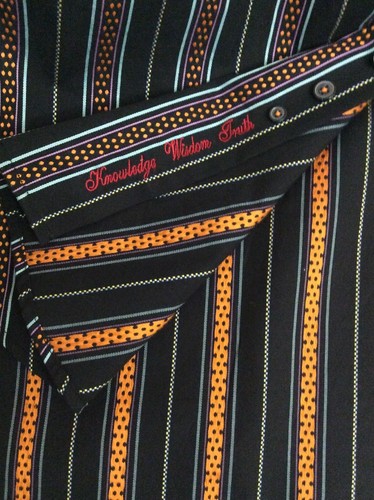 Mens Robert Graham Multi Colored Striped Button Front Dress Shirt Flip Cuff Sz L - 第 7/12 張圖片
