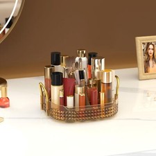 Rotating Makeup Organizer 360 Stackable Adjustable Large Capacity Cosmetic Stora