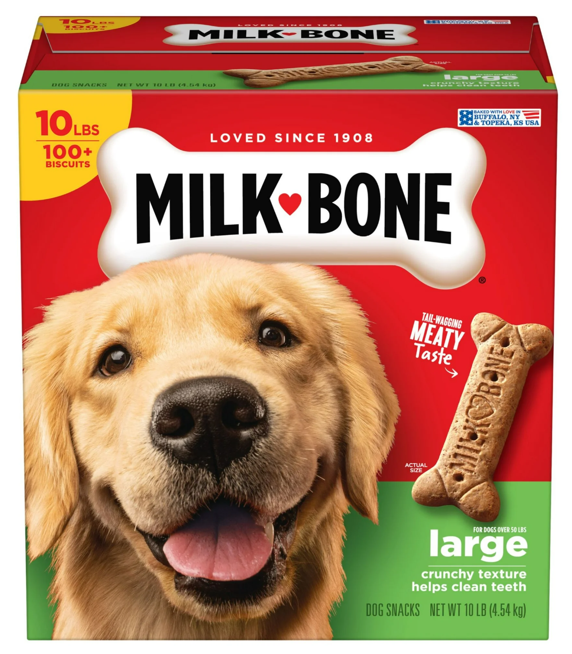 Milk-Bone Original Dog Biscuits, Large Crunchy Dog Treats, 10 lbs.