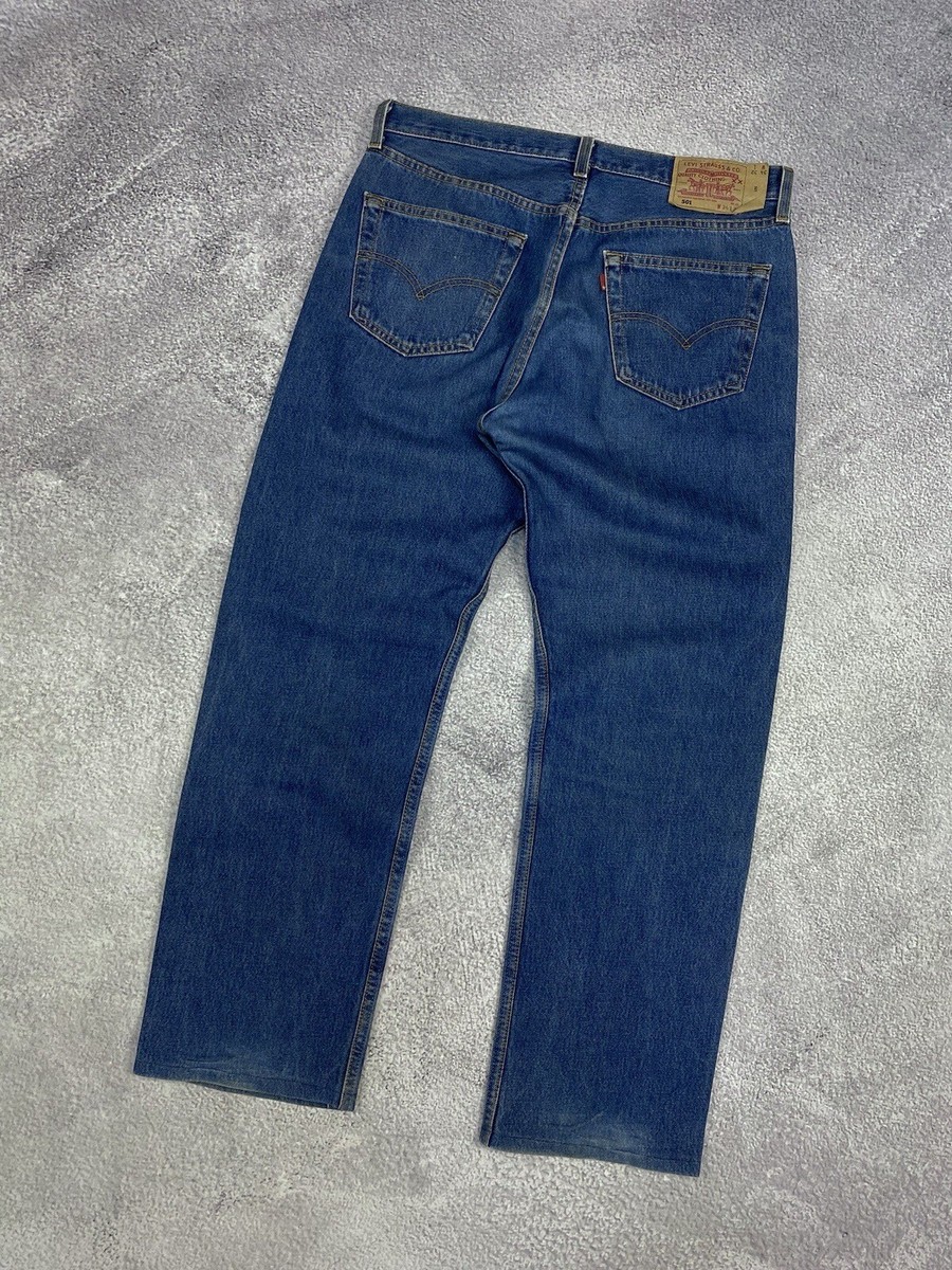 Mens Levis 501 Vintage Made In USA Blue Denim Jeans Size W34