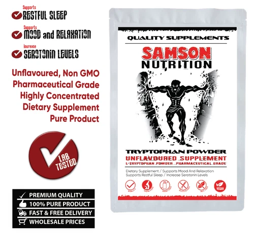 Tryptophan Powder 1kg, 100% Pure L-Tryptophan Restful Sleep, Increase Serotonin