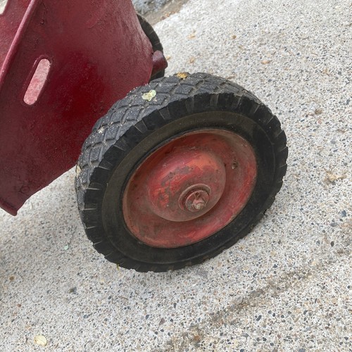 Vintage Stamped Steel Horse With Cart Pedal Car. Restore Or Great Yard Art, - Picture 4 of 15