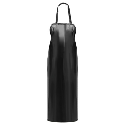 1PC Unisex Apron Waterproof Heavy Duty Apron for Butchers Kitchen (Black)