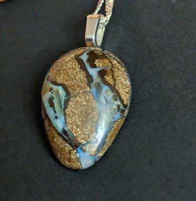 Natural Bolder Opal Necklace