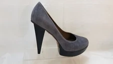 Marni Women's Gray Suede Leather High Heel Platform Pumps  IT Size 36 / US 6 M