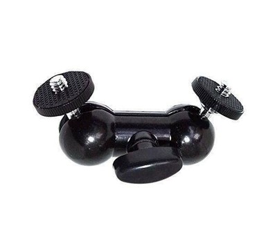 Cool Ball Head Multi-Function Double Ballhead arm Mount 1/4'' Screw for Monitors