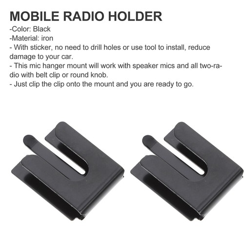 2 Pcs Autofunkhaken Kind Halter Für Amateurfunk Halteclip Mobilfunk - Bild 9 von 12