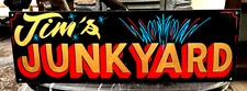 YOUR NAME HERE Junkyard Garage Painted HOT ROD SHOP SIGN Pinstriped Wall Art