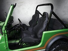 Racing Seat Set vorne Schwarz links+rechts Rennsitz Sitz Jeep Wrangler YJ 87-95