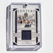 CJ Stroud 2023 Panini National Treasures RC Jersey 82/99 Texans Century Material