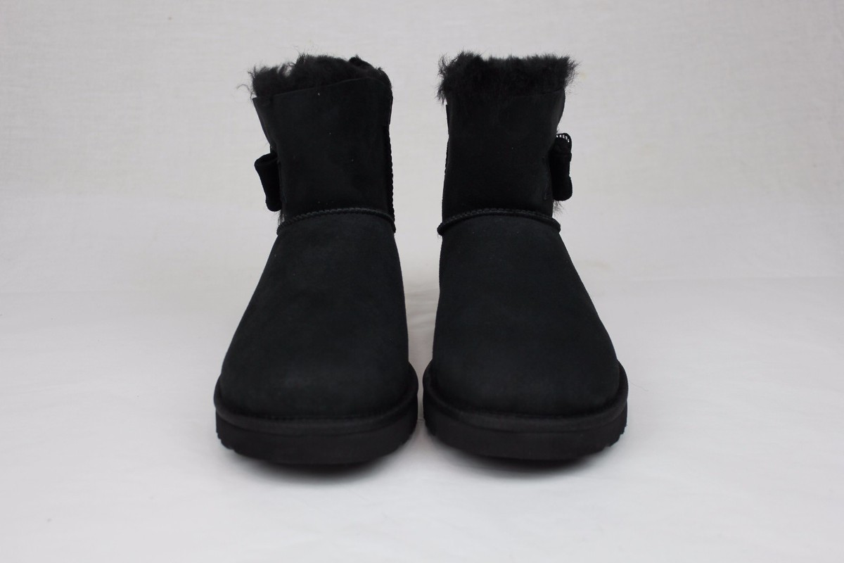 UGG JACKEE WOMEN'S SHEEPSKIN SWAROVSKI CRYSTALS BOOT BLACK 7 US | eBay
