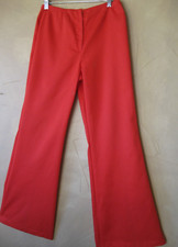 True Vintage 1970's Red Flared Disco Pants from UK S/M 28" Waist 28" Inseam VGC