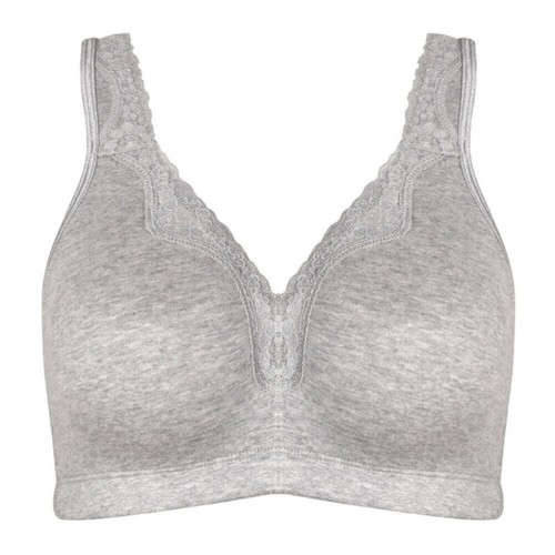 Wire-Free 36-48 B C D E F Comfort Cotton Non-Foam Women's Lace Bra Plus Size - Bild 5 von 28