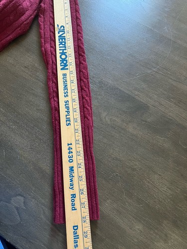 Abercrombie & Fitch Womens Wool Cashmere Cable knit Burgundy y2k Sz Small - Picture 8 of 9