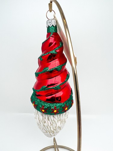 1997 Patricia Breen "Goslar Santa" Handmade Hanging Glass Ornament #9717 MINT! - Picture 4 of 6