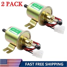 2 Pack 12V Electric Fuel Pump HEP-02A Universal Inline Low Pressure Gas Diesel