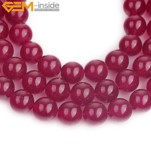 4mm 6mm 8mm 10mm 12mm 14mm Plum Jade Gemstone Round Beads For Jewelry Making 15" - Picture 48 of 49