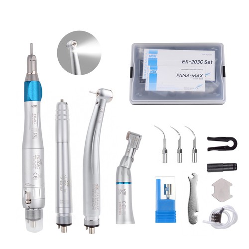 Dental NSK Type High Low Speed Handpiece Kits Push Button with Air Scaler 2H/4H - Picture 15 of 26