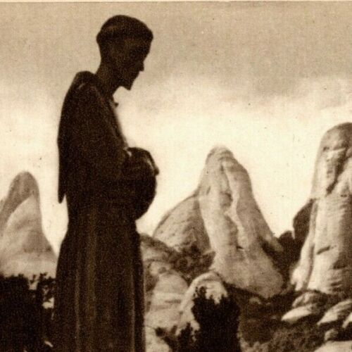 Vintage Postkarte "Montserrat - Denkmal für San Francisco de Asis" - Bild 1 von 3