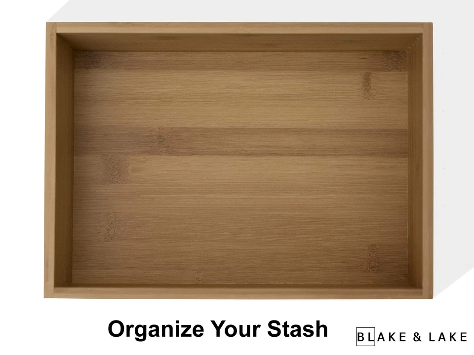 Wood Stash Box Natural Bamboo Boxes  - Wooden Storage Box with lid Stash Boxes - Image 4 of 4