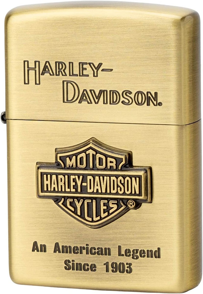 zi 74　ハーレーダビッドソン　ゴールド　ジッポー Zippo Lighter Harley Davidson HDP-11 Big Metal Logo Gold