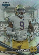 Justin Ademilola 2022-23 Bowman's Best University #30 Refractor Notre Dame