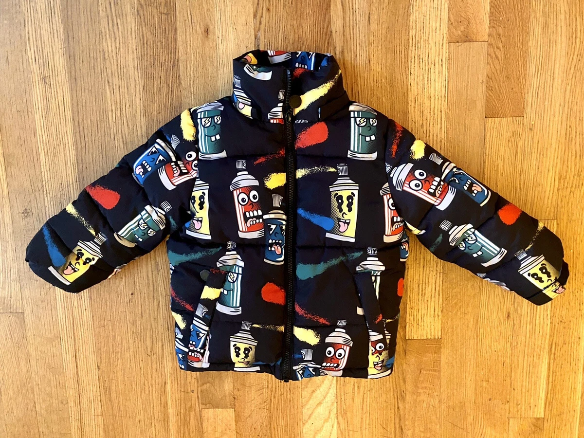 STELLA MCCARTNEY KIDS Paint Recycled Puffer Jacket coat Spray