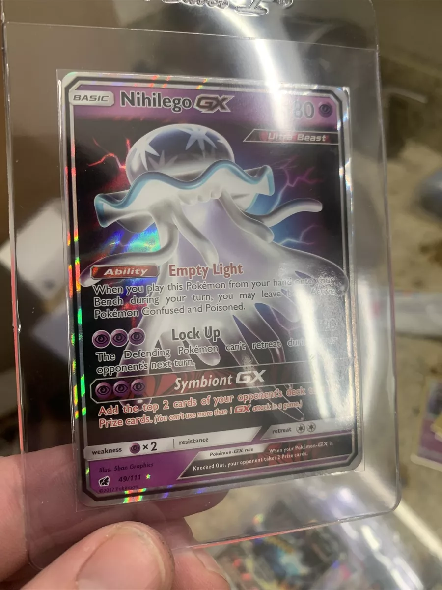 Nihilego GX Holo Full Art = Pokemon TCG = Crimson Invasion 49/111