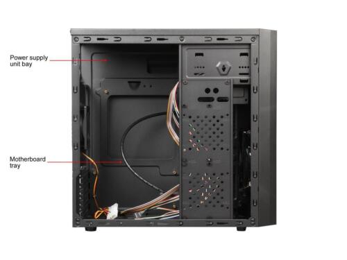 DIYPC MA08-BK Black SECC Micro ATX Mini Tower Computer Case - Picture 7 of 12