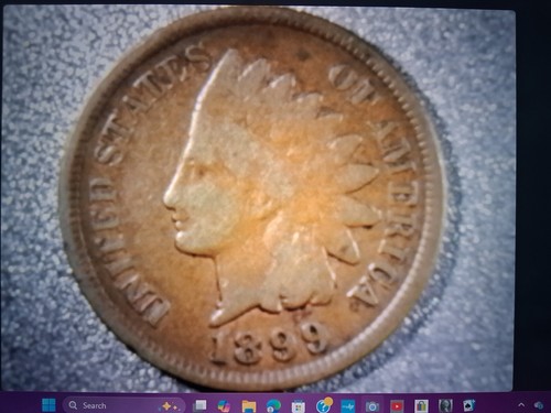 2-1899 error pennies (1with Die chp before dclsh happened) (2nd Die chp-dclsh) - Picture 10 of 12