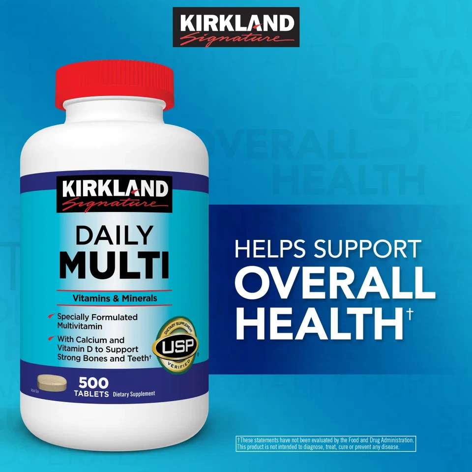 Kirkland Signature Daily Multi, APOYA LA SALUD GENERAL - 500 Comprimidos Foto 3 de 4