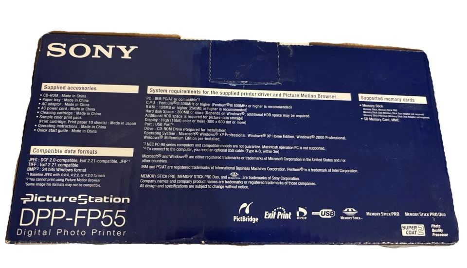 Sony Digital Photo Printer Picture Station DPP-FP55 - New - Image 2 of 3